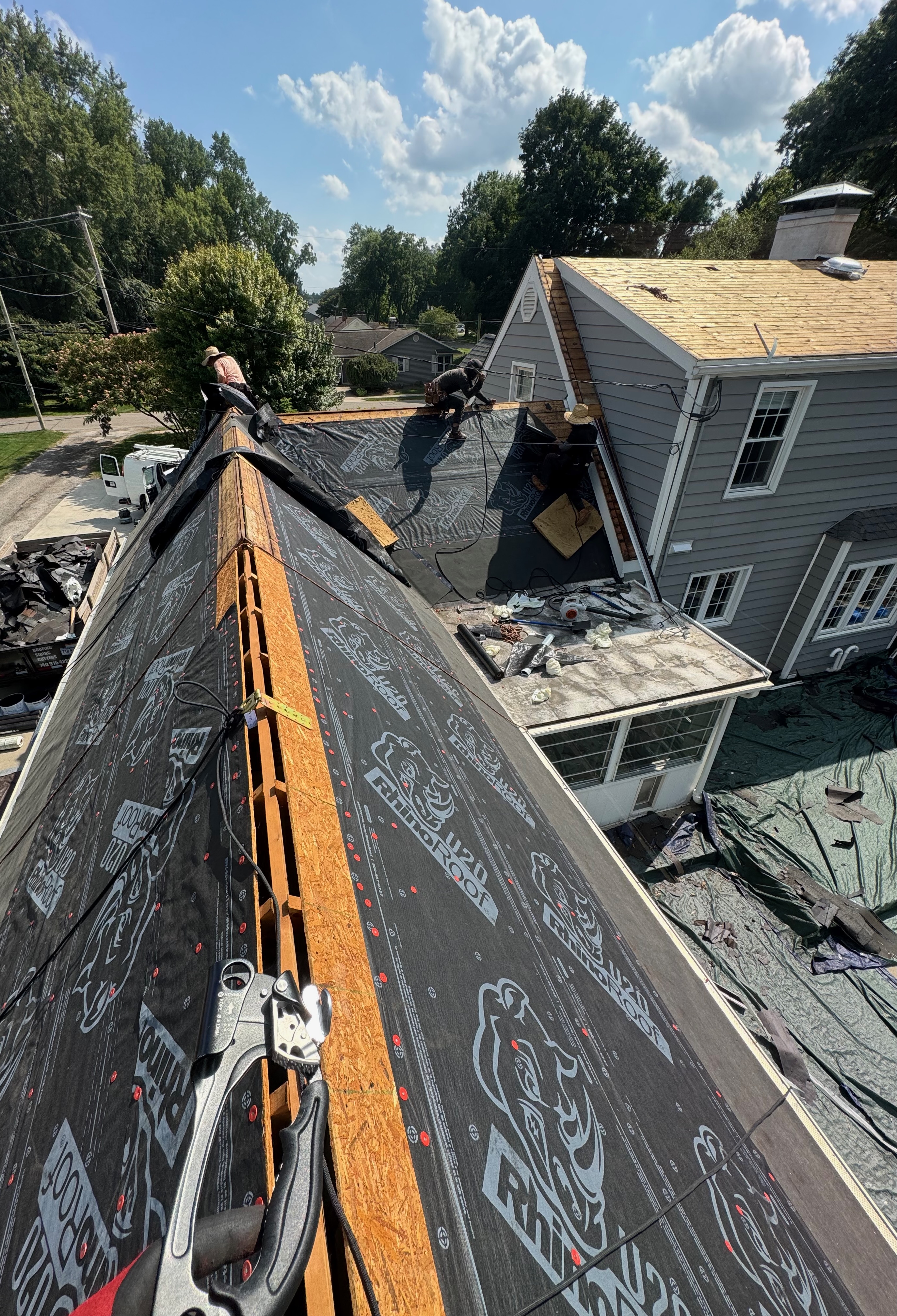 Storm damage roof replacement